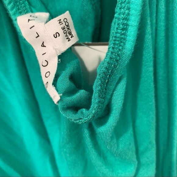 Teal short open back women’s dress small - Picture 4 of 10